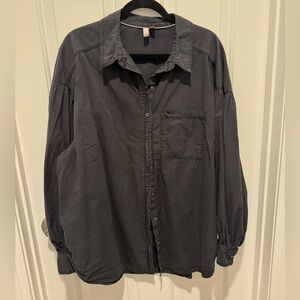 Pilcro Black Button-Up Top Size 1X